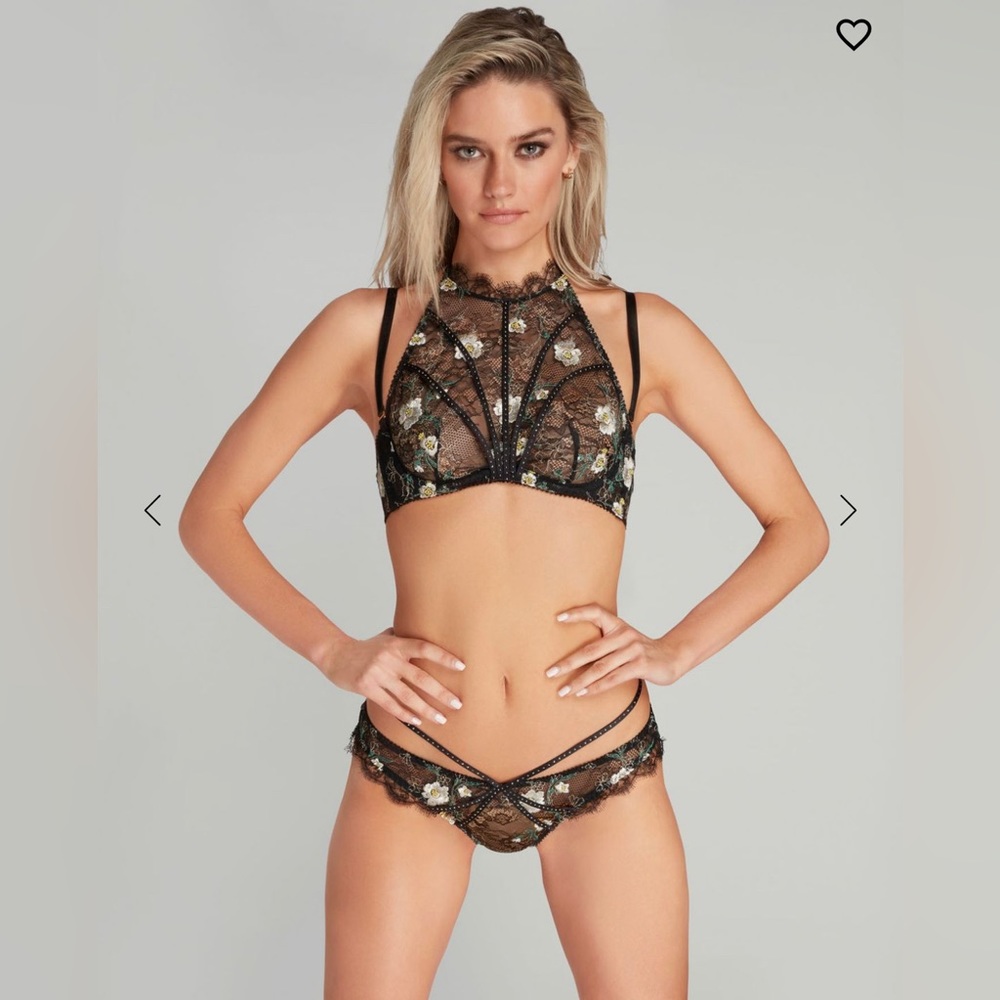 NWT agent provocateur Athena embroidered Swarovski crystal lace brief 4 - Picture 3 of 15